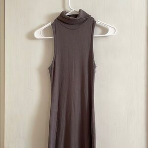 Zara Ribbed Maxi Dress in Grey
